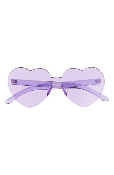 Bp. Gender Inclusive 52mm Rimless Heart Sunglasses In Blue