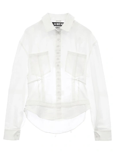 Jacquemus Cueillette Fitted-waist Cotton Shirt In White