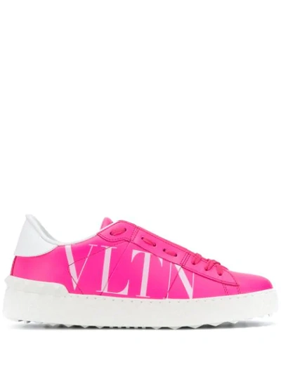 Valentino Garavani Vltn Open Low-top Sneakers In Fuchsia/pink/white