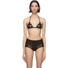 STELLA MCCARTNEY BLACK CORNELY LACE BRA