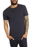 JOHN VARVATOS REGULAR FIT HENLEY T-SHIRT,K4463V2B-BOZ25B