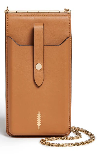 Thacker Nora Leather Phone Crossbody Bag In Miel ModeSens