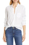 Frank & Eileen Eileen Long-sleeve Button-front Cotton Shirt In White Light Poplin