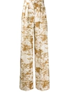 MAX MARA PRINTED PLEAT WAIST TROUSERS