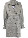 MAX MARA DOUBLE BREASTED CHECK TRENCH COAT