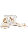 ALEXANDRE BIRMAN ATENAH KNOTTED LEATHER WEDGE SANDALS,3074457345622756238