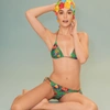 La Doublej Pavone Verde Bikini Top In Pavone Verde