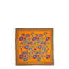 La Doublej Floral Print Square Scarf In Dandelion Arancio