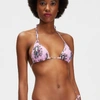 La Doublej Triangle Bikini Top In Mini Demeter
