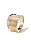 Marco Bicego 18k Yellow Gold Lunaria Diamond Ring In White/gold