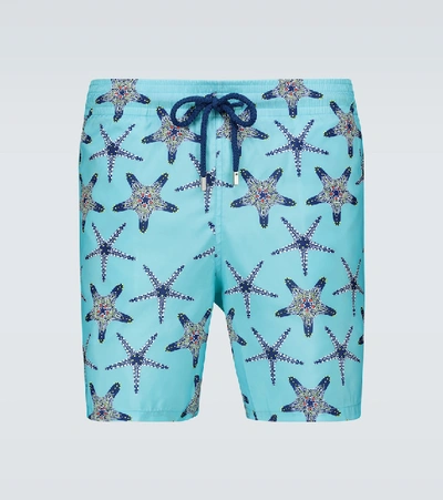 Vilebrequin Mahina Starfish-print Swim Shorts In Blue