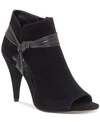 VINCE CAMUTO ANNAVAY PEEP-TOE BOOTIES WOMEN'S SHOES