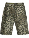 WHITE MOUNTAINEERING LEOPARD PRINT EASY SHORTS