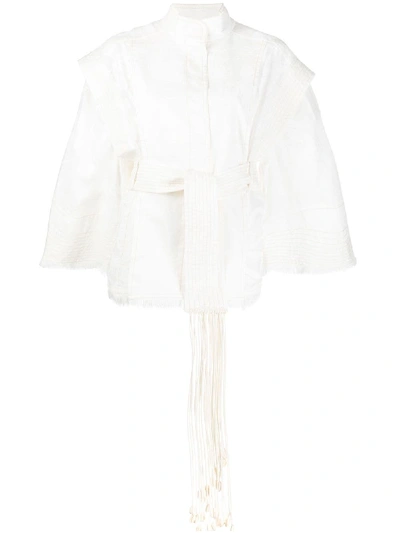 Zimmermann Brightside Belted Jacket In White