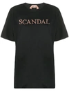 N°21 Scandal Embroidered T-shirt In Black