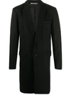 PALM ANGELS GOTHIC LOGO TAILORED COAT