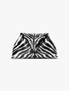 BOTTEGA VENETA BLACK ZEBRA PRINT LEATHER ENVELOPE CLUTCH BAG,622712VCRT114807749