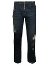 DIESEL TYPE 2872 DISTRESSED STRAIGHT JEANS,0400012662013