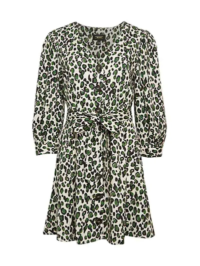 Alexia Admor Fit & Flare Leopard-print Dress In Green Leopard