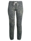 Monrow Cheetah-print Sweatpants In Vintage Black