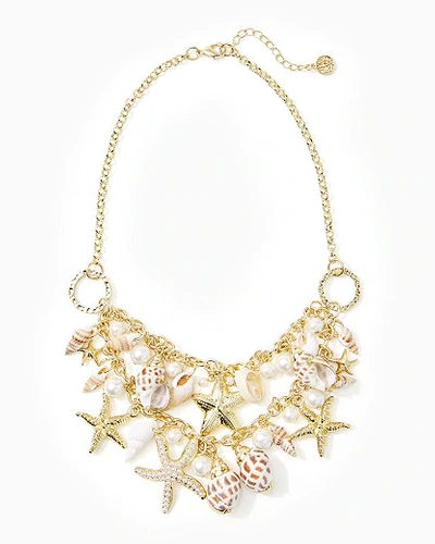 Lilly Pulitzer Shell Search Necklace In Gold Metallic