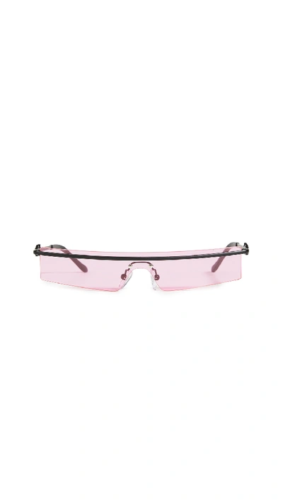 Karen Wazen 80's Sunglasses In Pink