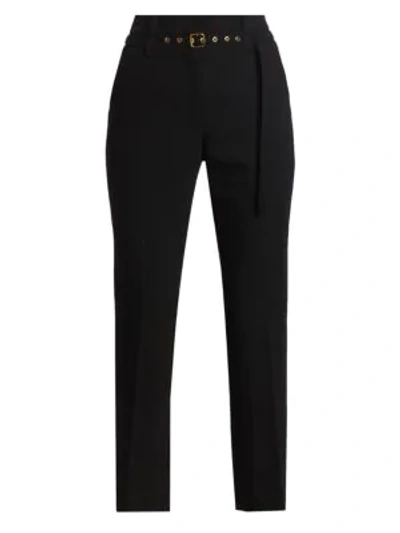Proenza Schouler Tuxedo Suiting Belted Pants In Black