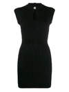 Balmain Fitted Knitted Dress In Black