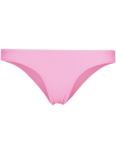 Frankies Bikinis Kelly High-leg Bikini Bottoms In Pink