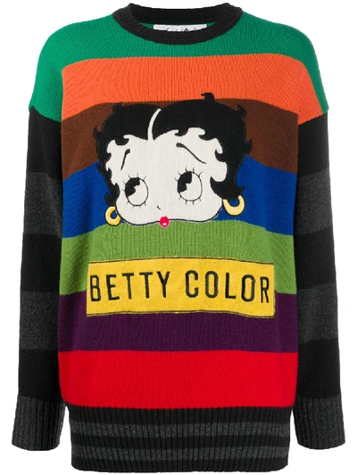 Pre-owned Jc De Castelbajac Betty Boop 毛衣 In Green