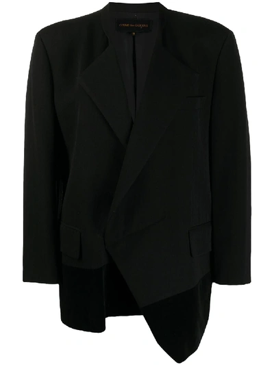 Pre-owned Comme Des Garçons 1988 Panelled Asymmetric Blazer In Black