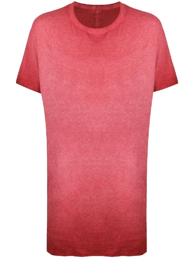 Boris Bidjan Saberi Longline Short-sleeved T-shirt In Red