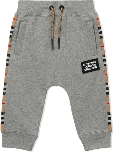 Burberry Boys' Hamilton Icon Stripe Joggers - Baby In Grey