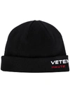 VETEMENTS LOGO-EMBROIDERED BEANIE