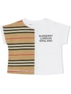 BURBERRY ICON STRIPE PANELLED T-SHIRT