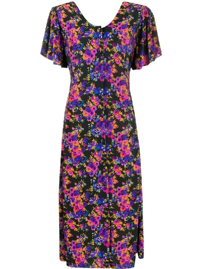 Vetements Camelia Floral-print Midi Dress In Pink