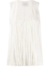 ALYSI FRINGED PANEL SHEER VEST TOP