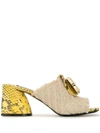 N°21 SNAKESKIN EFFECT MULES