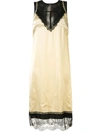 N°21 Panelled Satin Slip Dress In Brown