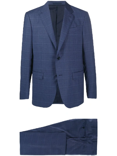 Ermenegildo Zegna Check Two-piece Suit In Blue