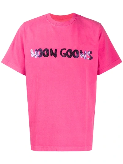 Noon Goons Leopard Logo T-shirt In Pink