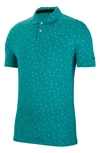 Nike Vapor Dri-fit Short Sleeve Golf Polo In Neptune Green/ Pure