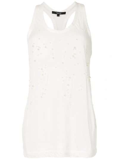 Vera Wang Racerback Sleeveless Tank Top In White