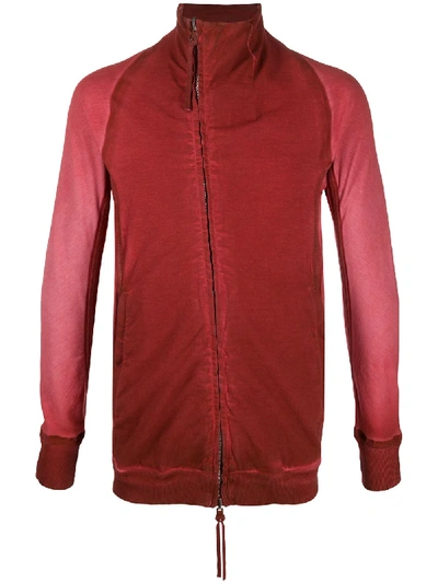 Boris Bidjan Saberi Reversible Zip-up Sweatshirt In Red