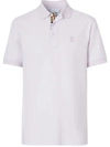 BURBERRY MONOGRAM-MOTIF SHORT-SLEEVE POLO SHIRT