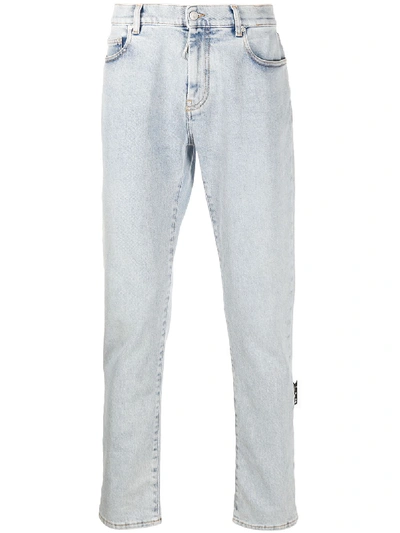 Off-white Diagonals Skinny-fit Jeans In Light Blue