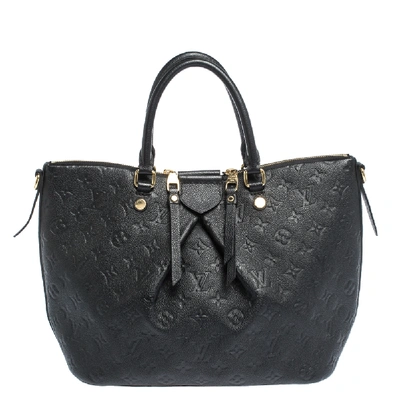 Pre-owned Louis Vuitton Black Monogram Empreinte Leather Mazarine Mm Bag