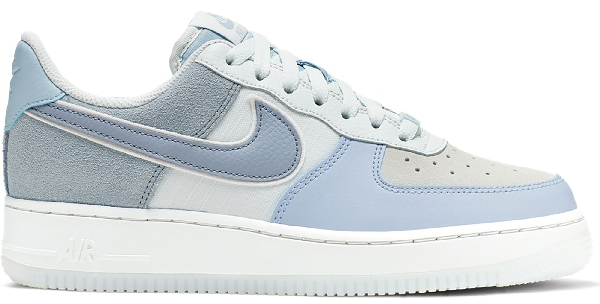 Pre-Owned Nike Air Force 1 Low Light Armory Blue (w) In Light Armory Blue/off White-obsidian