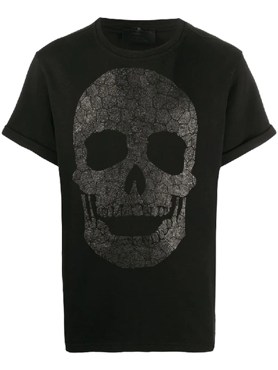 Philipp Plein T-shirt Mit Totenkopf-print In Black