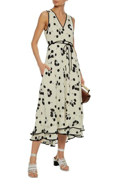 3.1 Phillip Lim / フィリップ リム Tiered Printed Crepe Midi Dress In Cream